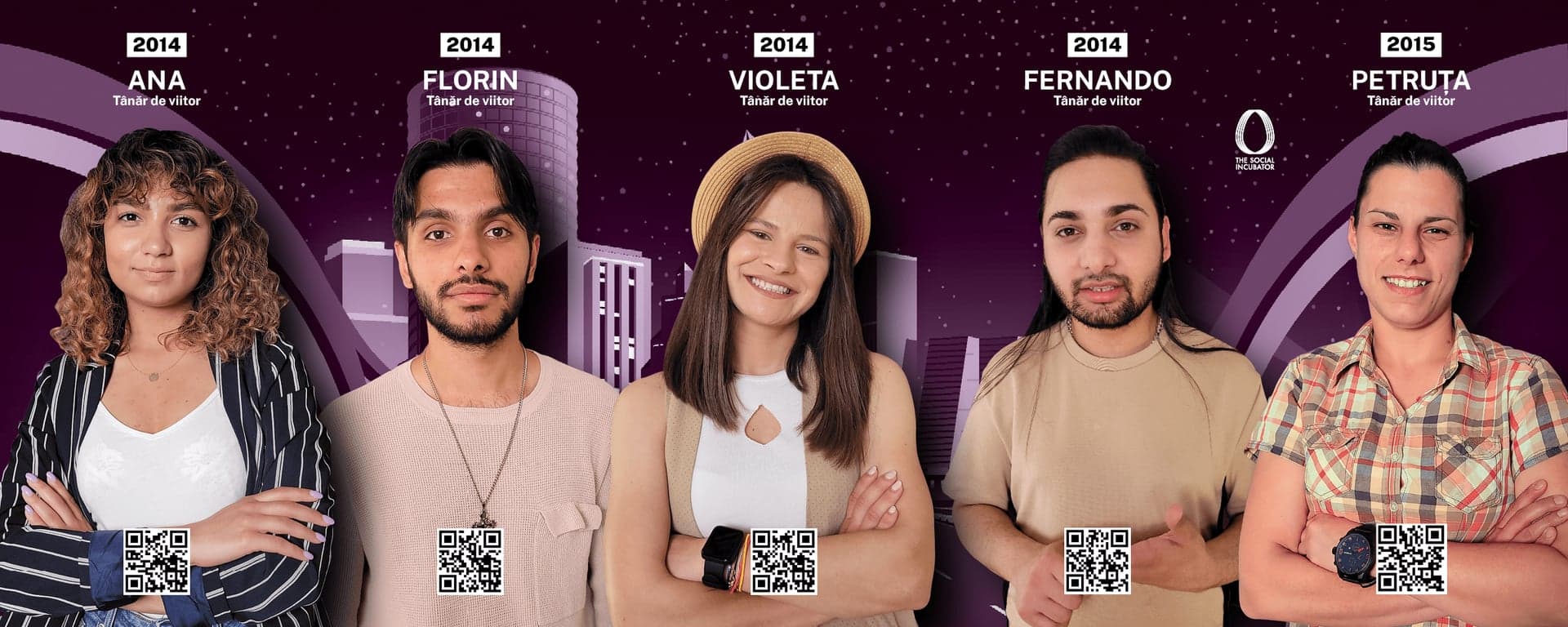 Tineri de viitor — beneficiari ai programelor The Social Incubator (panoul 1)