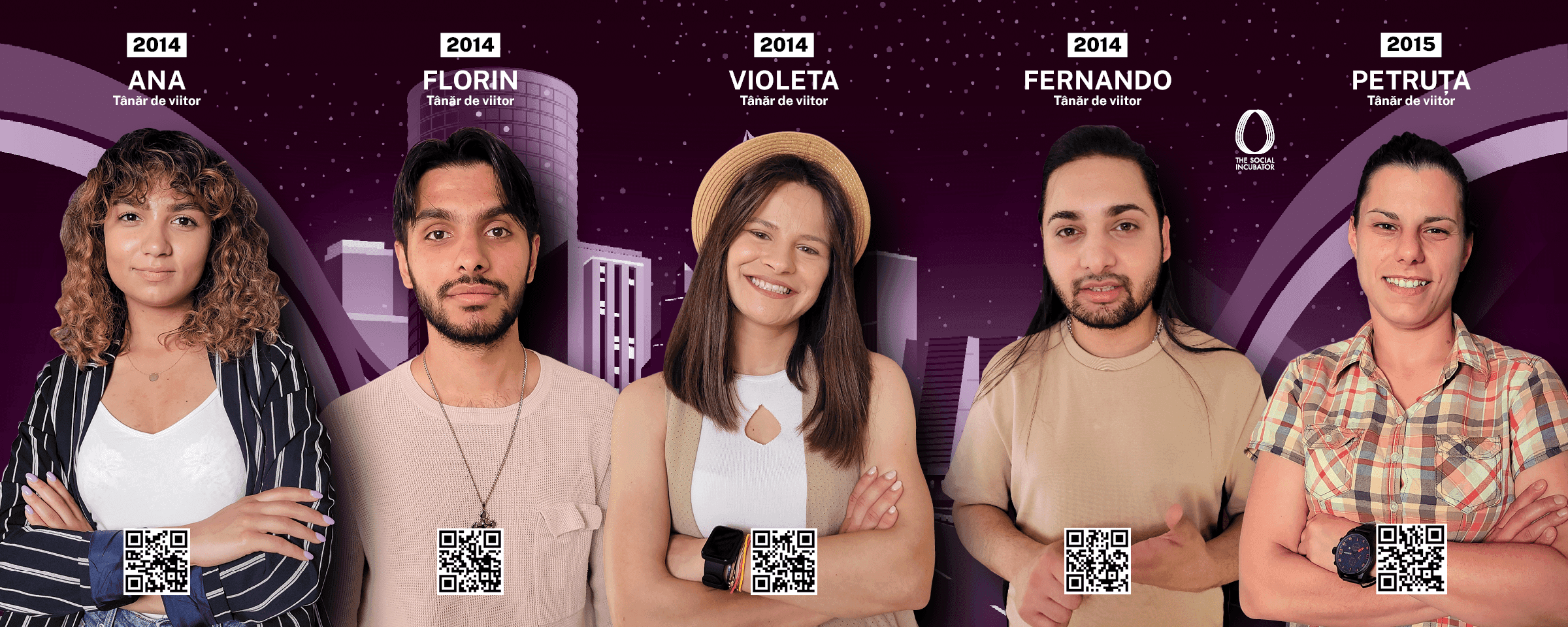 Tineri de viitor — beneficiari ai programelor The Social Incubator (panoul 1)